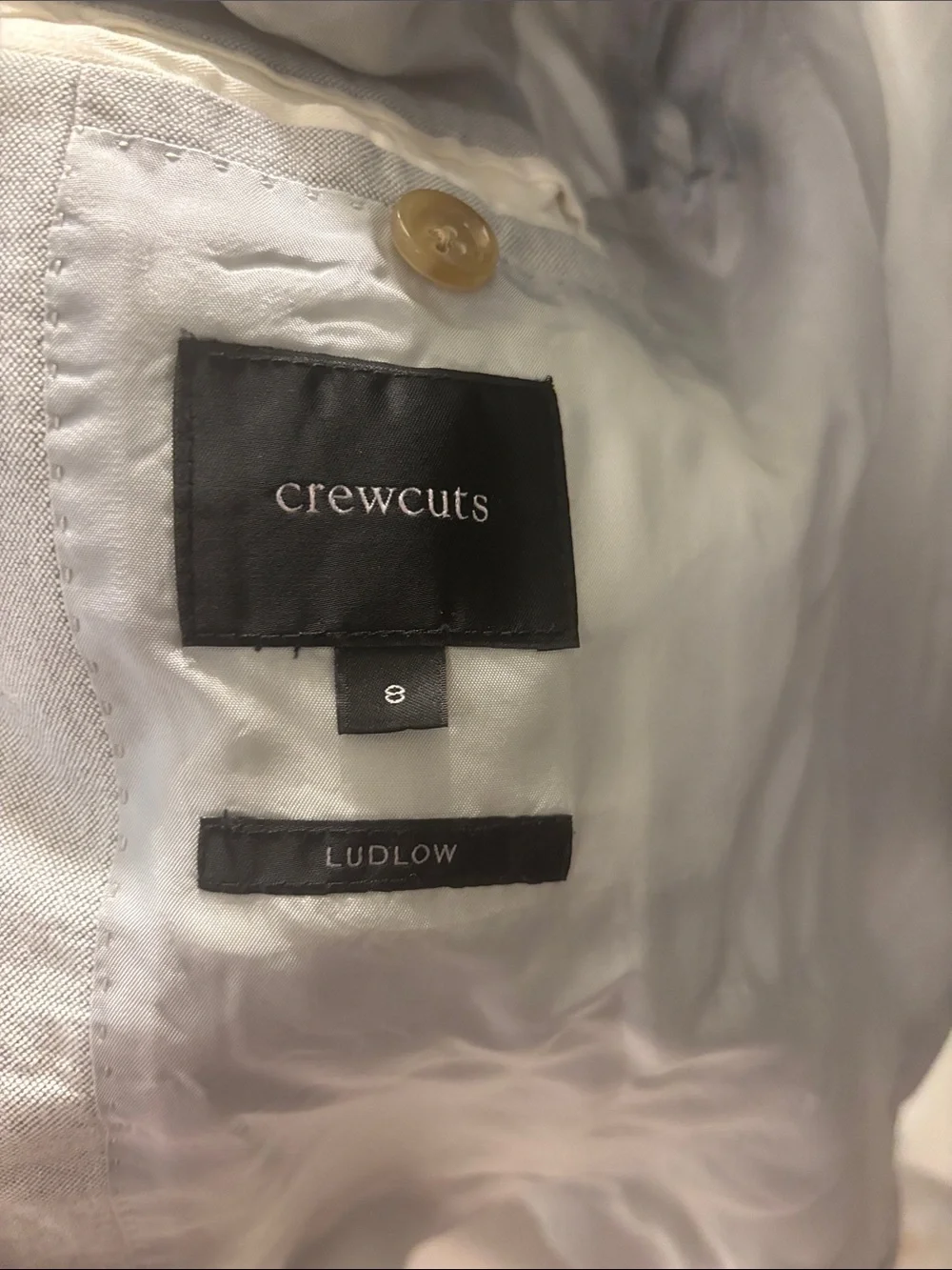 J Crew -CrewCuts Ludlow Light Gray Boys Casual 2 piece Suit